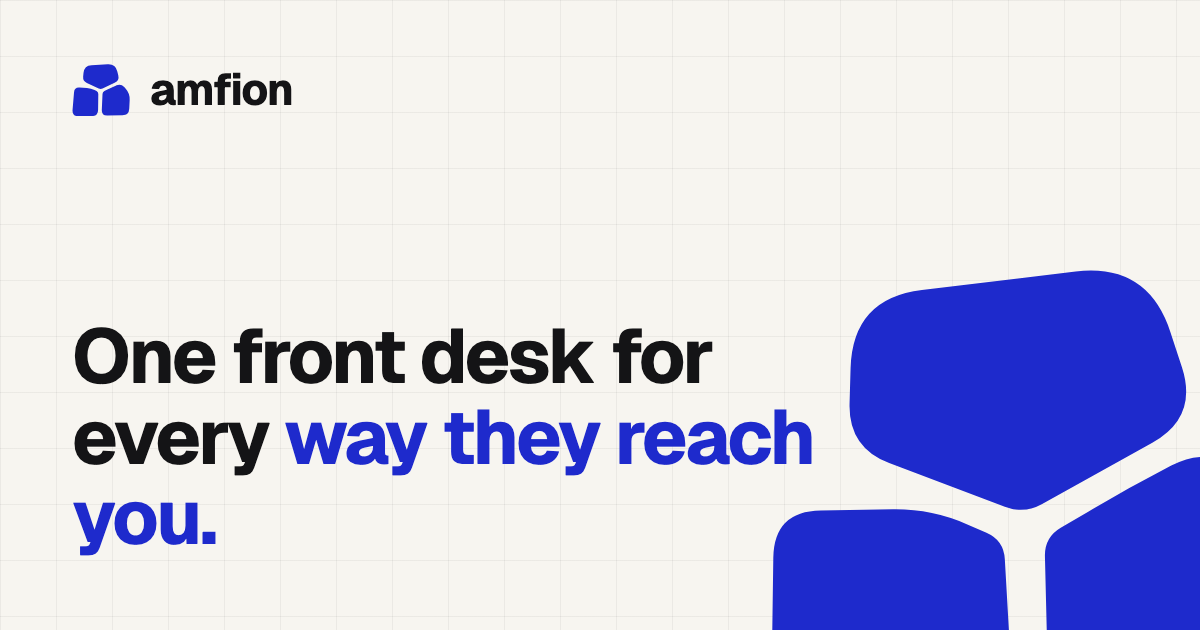 [Project] - Amfion, an AI front desk for appointment businesses